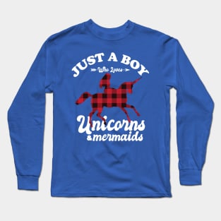 Just a Boy Who Loves Unicorns Long Sleeve T-Shirt